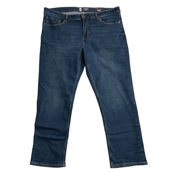 Izod Saltwater Comfort Stretch Men's 40x30 Straight Jeans - Picture 2 of 8